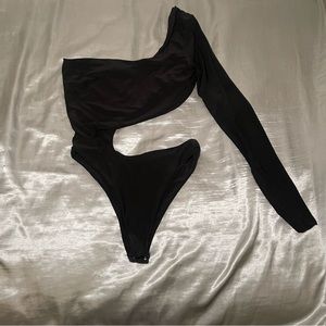 Cutting you off long sleeve bodysuit-black🖤